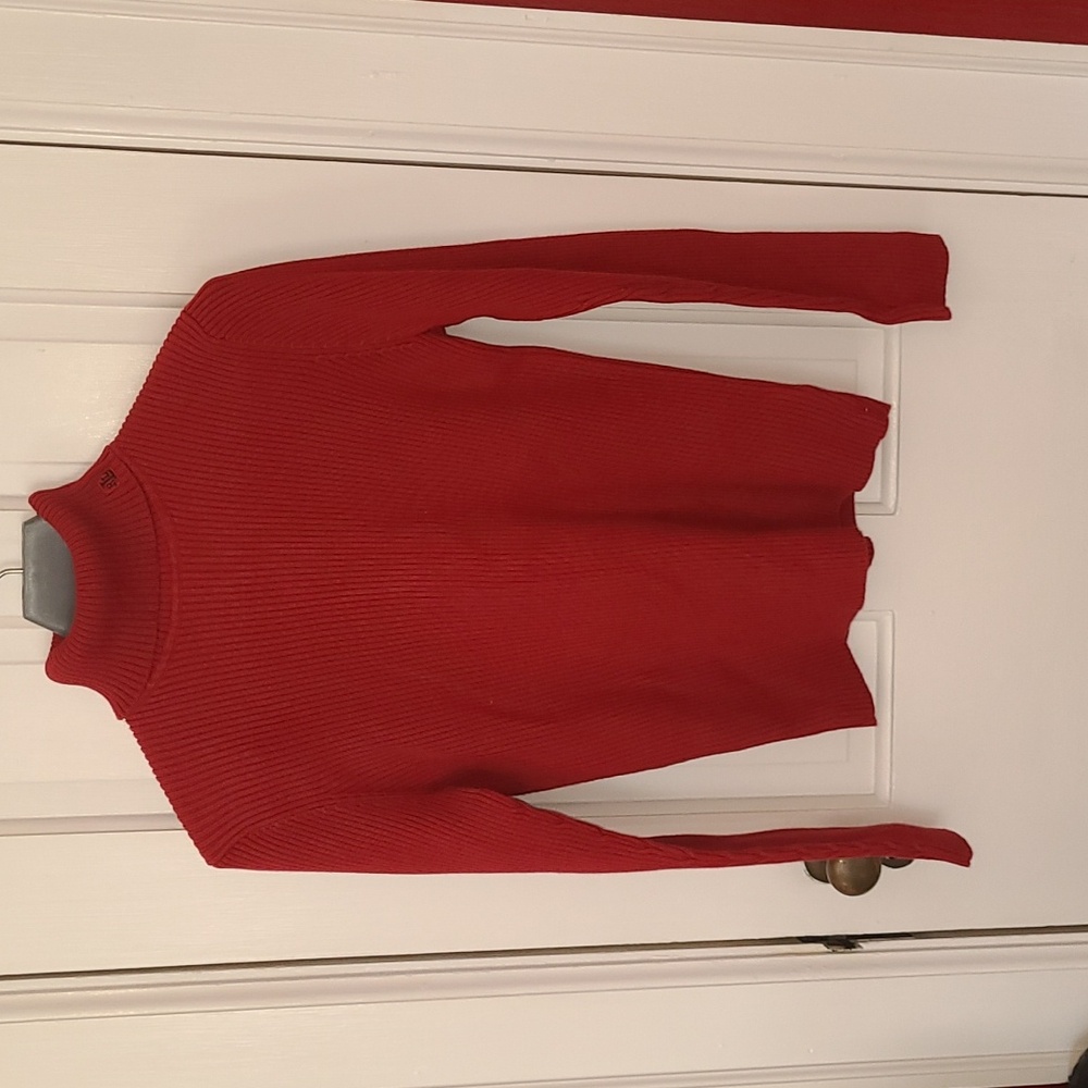 Ralph Lauren Vibrant Red Turtleneck Sweater, Size Medium
